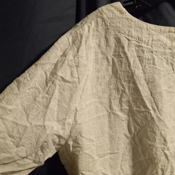 EUC white / off white linen shirt. xl - Picture 9 of 11